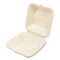 Boardwalk Bagasse PFAS-Free Food Containers, 1-Compartment, 6 x 6 x 3.19, White, Bamboo/Sugarcane, 500PK HL-66BW-NPFA - alternate 3